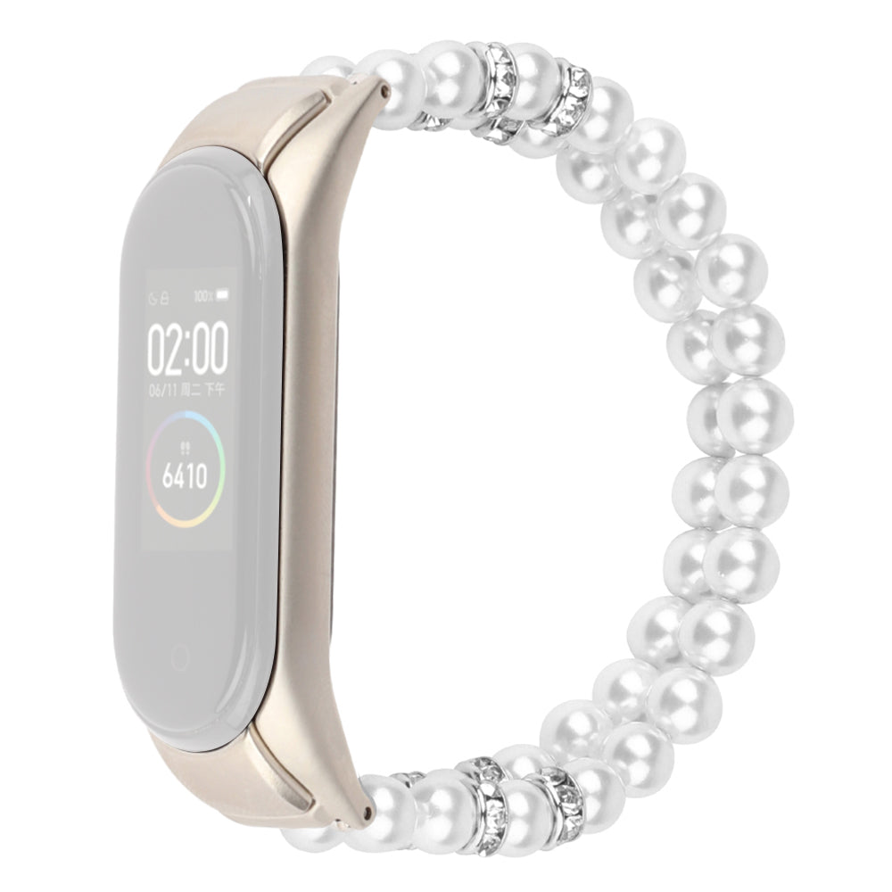 For Xiaomi Mi Band 3 4 Double Rows Pearls Watch Band Bracelet Replacement Strap For Xiaomi Mi Band 3 4 Double Rows Pearls Watch Band Bracelet Replacement Strap
